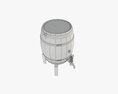 Wooden Barrel For Beer 02 3D 모델 