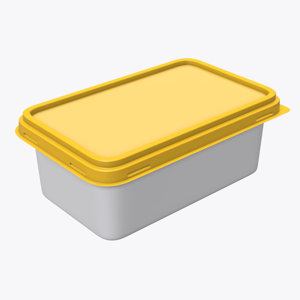 Margarin Rectangular Package 01 3D-Modell