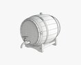 Wooden Barrel For Beer 01 Modello 3D