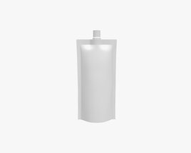 Blank Pouch Bag With Top Spout Lid Mock Up 06 Modelo 3d