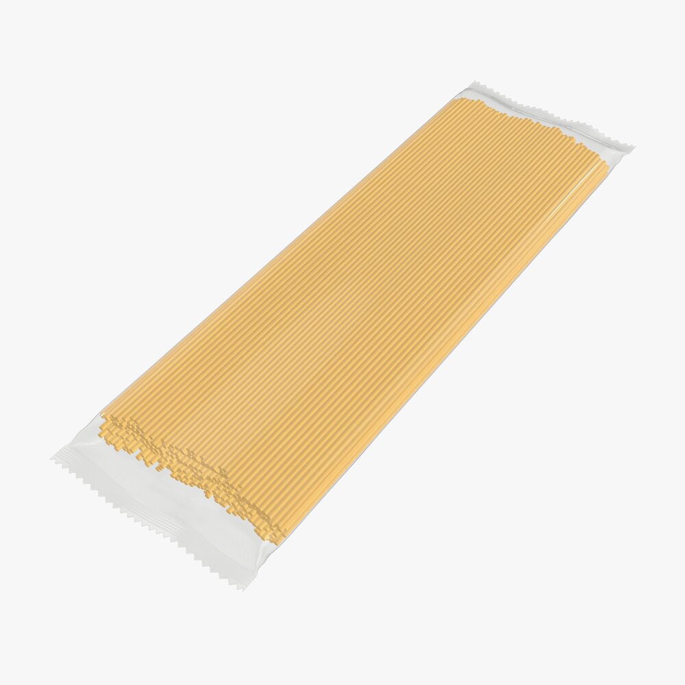 Pasta Spaghetti Package Transparent Modelo 3D