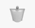 Blank Pouch Bag With Top Spout Lid Mock Up 05 3D модель