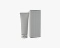 Plastic Tube Container With Paper Box 01 3D 모델 