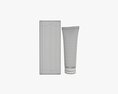 Plastic Tube Container With Paper Box 01 3D 모델 