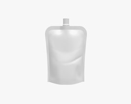 Blank Pouch Bag With Top Spout Lid Mock Up 01 Modèle 3D