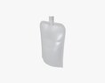 Blank Pouch Bag With Top Spout Lid Mock Up 01 3D 모델 