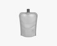Blank Pouch Bag With Top Spout Lid Mock Up 01 Modelo 3D