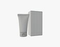 Plastic Tube Container With Paper Box 03 3d model