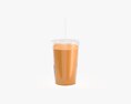 Plastic Cup Coffee Juice Milkshake With Straw 3D-Modell