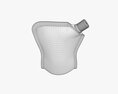 Blank Pouch Bag With Corner Spout Lid Mock Up 05 3d model
