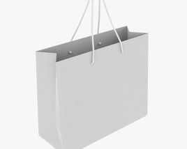 White Paper Bag 3D 모델 