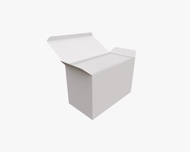 Opened Tea Paper Box With Sachets 3D模型