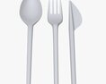 Plastic Spoon Fork Knife Tableware 3D 모델 