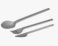 Plastic Spoon Fork Knife Tableware 3D модель