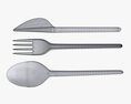 Plastic Spoon Fork Knife Tableware 3Dモデル