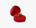 Wedding Ring In A Box Heart Type 3D модель