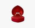 Wedding Ring In A Box Heart Type 3D模型