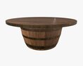 Wooden Barrel Coffee Table Modèle 3d