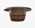 Wooden Barrel Coffee Table 3D модель