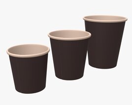 Recycled Small Paper Coffee Espresso Cups 3D model