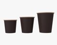 Recycled Small Paper Coffee Espresso Cups 3D模型