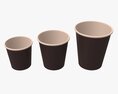 Recycled Small Paper Coffee Espresso Cups 3D-Modell