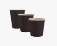 Recycled Small Paper Coffee Espresso Cups 3D модель