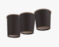 Recycled Small Paper Coffee Espresso Cups 3D модель
