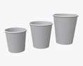 Recycled Small Paper Coffee Espresso Cups Modelo 3D