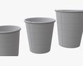 Recycled Small Paper Coffee Espresso Cups 3D-Modell