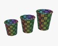 Recycled Small Paper Coffee Espresso Cups 3D 모델 