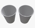 Recycled Medium Paper Coffee Cups Plastic Lid And Holder 3D-Modell