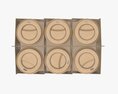 Biodegradable Large Paper Coffee Cup Cardboard Lid With Holder Modelo 3D