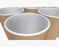 Biodegradable Large Paper Coffee Cup Cardboard Lid With Holder Modello 3D