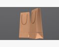 Paper Bag Slim With String Handle 01 3D модель