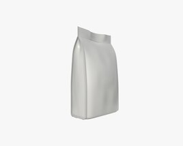 Blank Pet Food Foil Pouch Bag Mock Up 01 3D модель