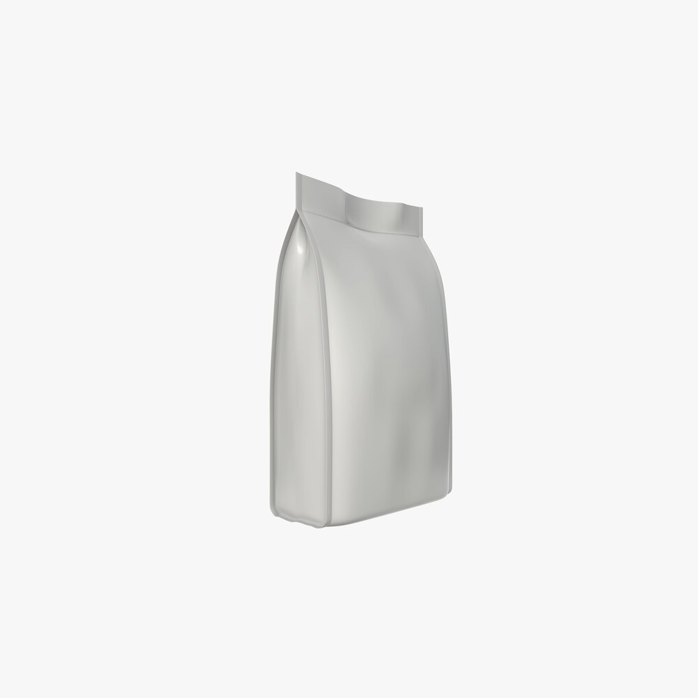 Blank Pet Food Foil Pouch Bag Mock Up 01 3D-Modell