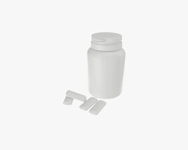 Plastic Bottle For Chewing Gum Modello 3D