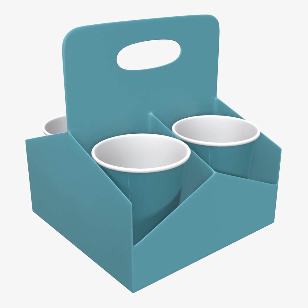 Plastic Paper Coffee Cup Holder Modèle 3D