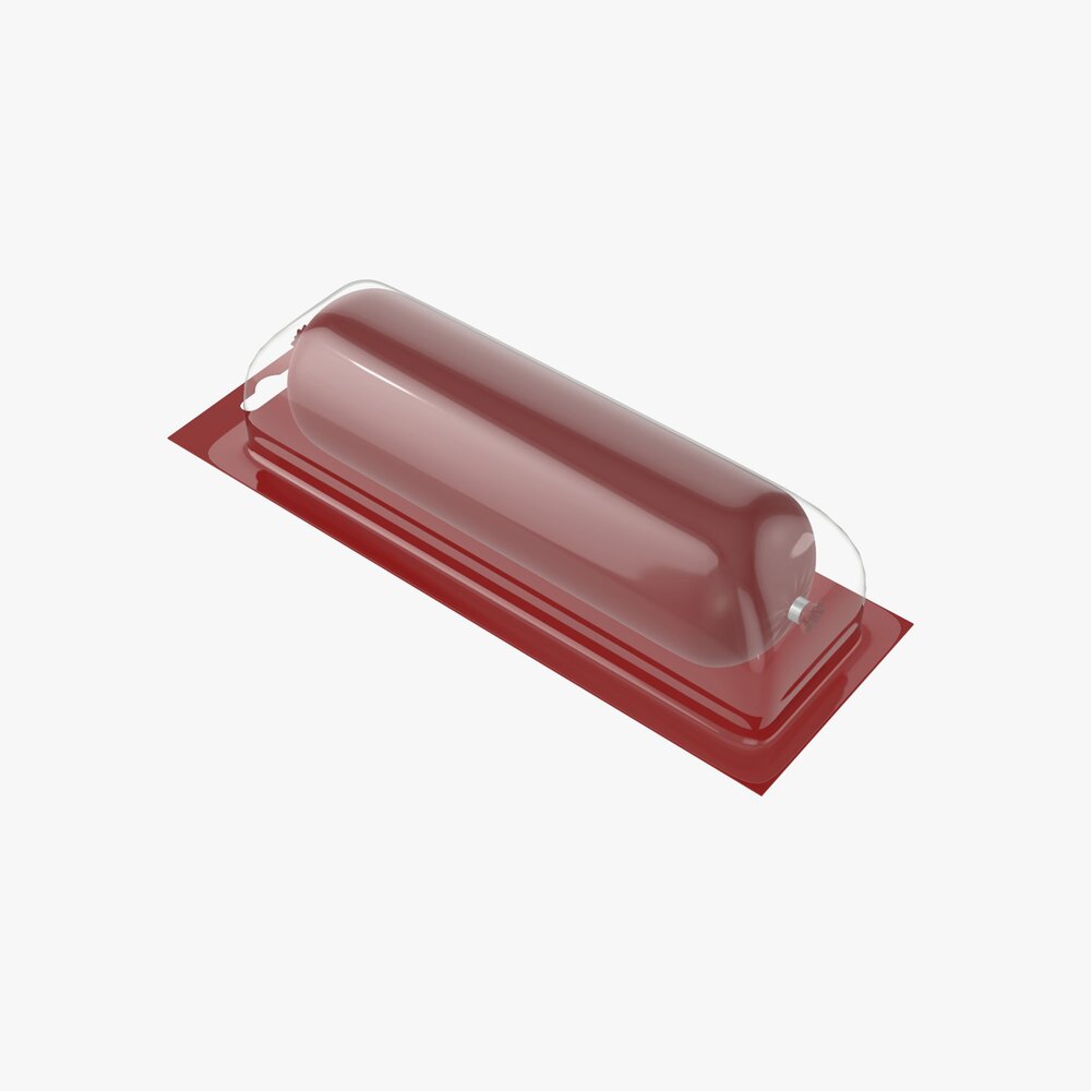 Sausage Plastic Transparent Packaging Modèle 3D