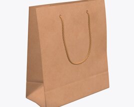 Paper Bag Large With String Handle 3D model