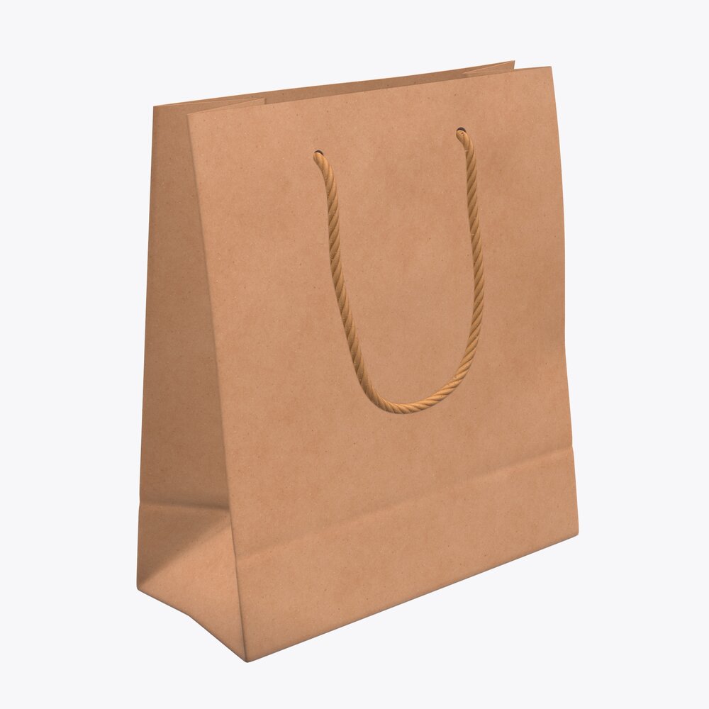 Paper Bag Large With String Handle 3Dモデル