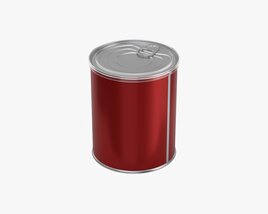 Metal Coffee Tin Can With Opener 3D model