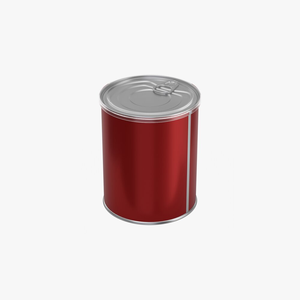 Metal Coffee Tin Can With Opener Modello 3D