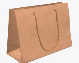 Paper Bag Medium With String Handle Modèle 3D