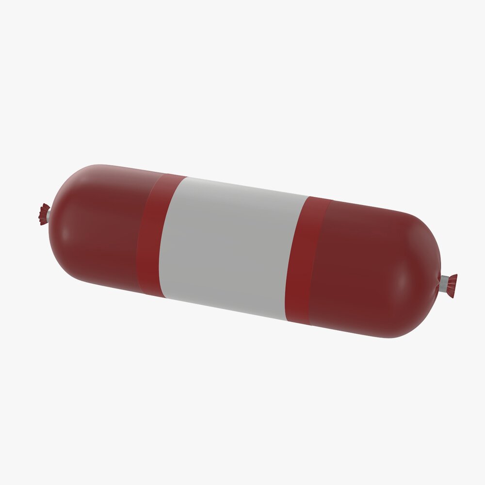 Sausage Package With Label 3D model