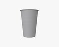 Recycled Paper Coffee Cup with Sleeve and Plastic Lid 3d model