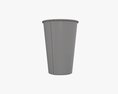 Recycled Paper Coffee Cup with Sleeve and Plastic Lid Modèle 3d