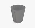 Recycled Paper Coffee Cup with Sleeve and Plastic Lid Modelo 3D