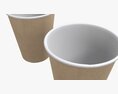 Recycled Medium Paper Coffee Cup Plastic Lid And Holder Modelo 3D